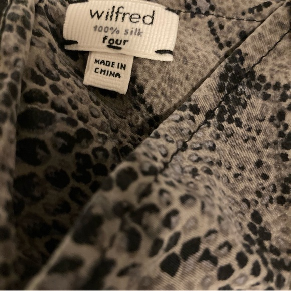 Aritzia Wilfred 100% silk snake-print spaghetti strap dress - Picture 3 of 7